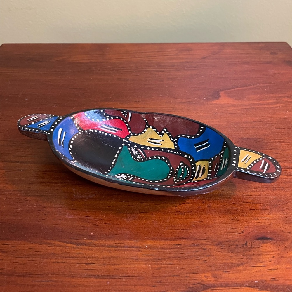 African Wooden Trinket Tray